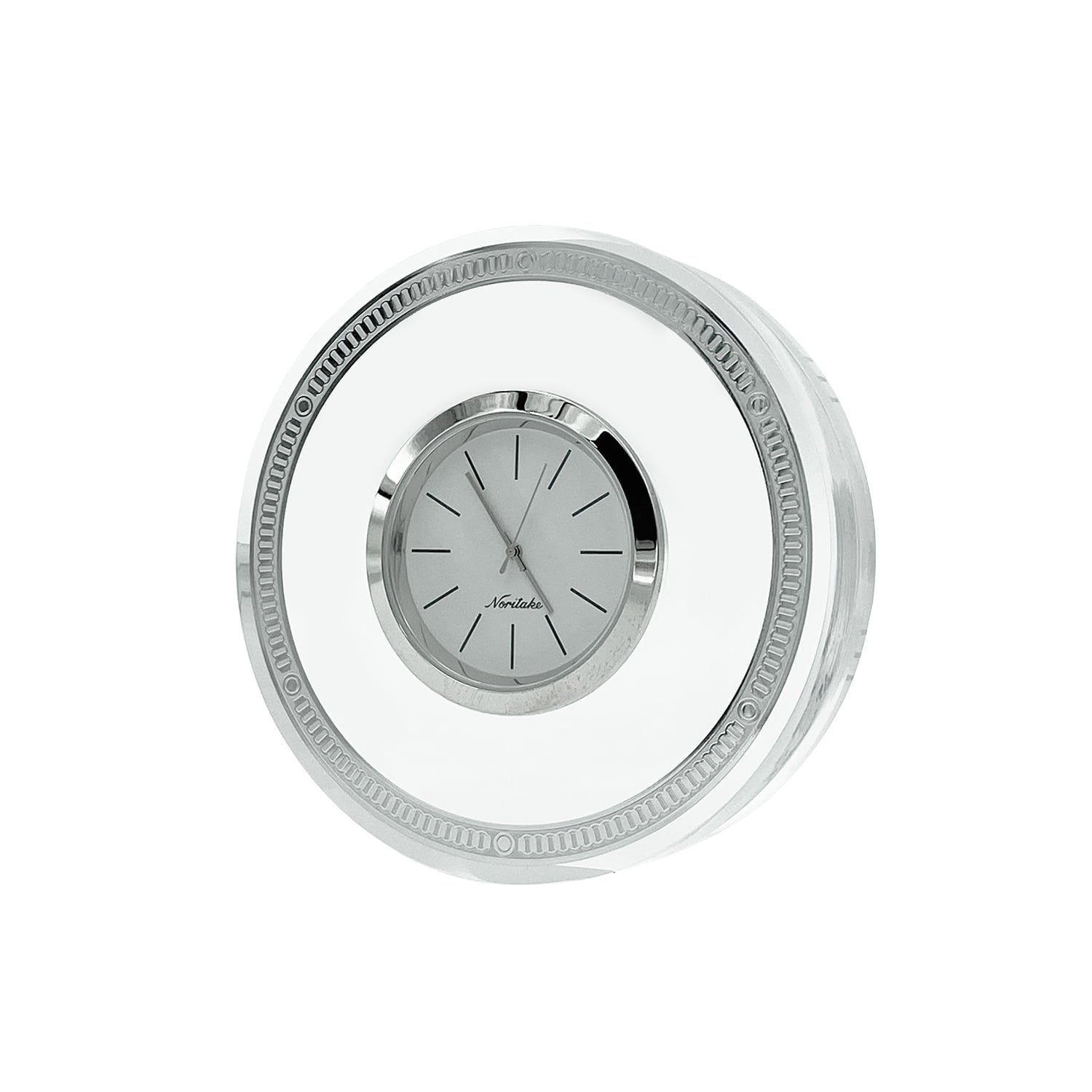 Noritake Rochelle Platinum Clock - Maison Cllection
