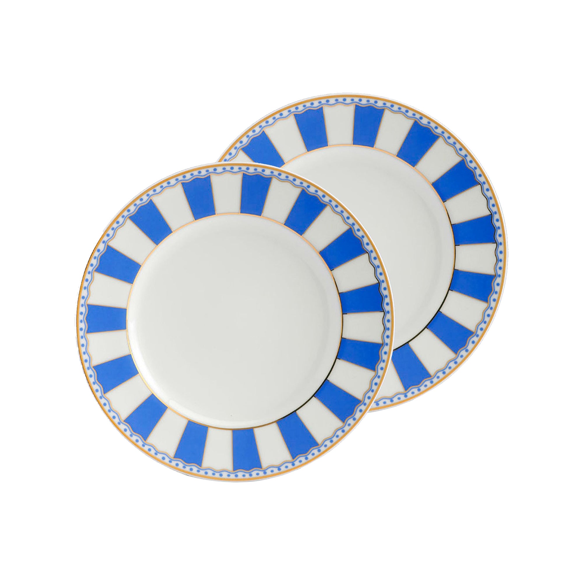 Noritake Carnivale Blue 2Pcs Cake Plate 21Cm