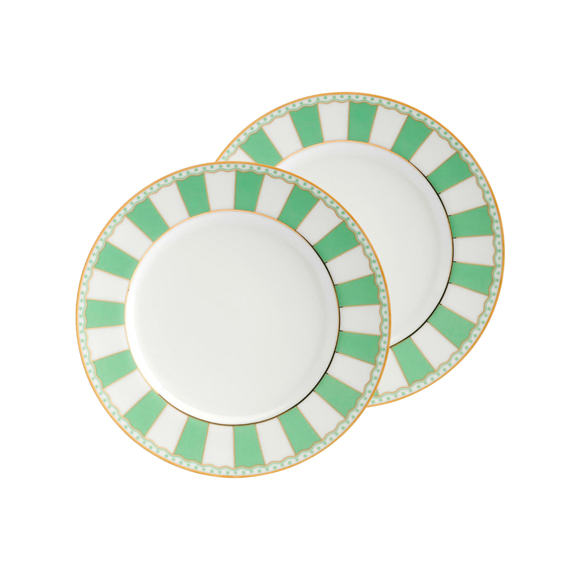 Noritake Carnivale Apple Green 2Pcs Cake Plate 21Cm