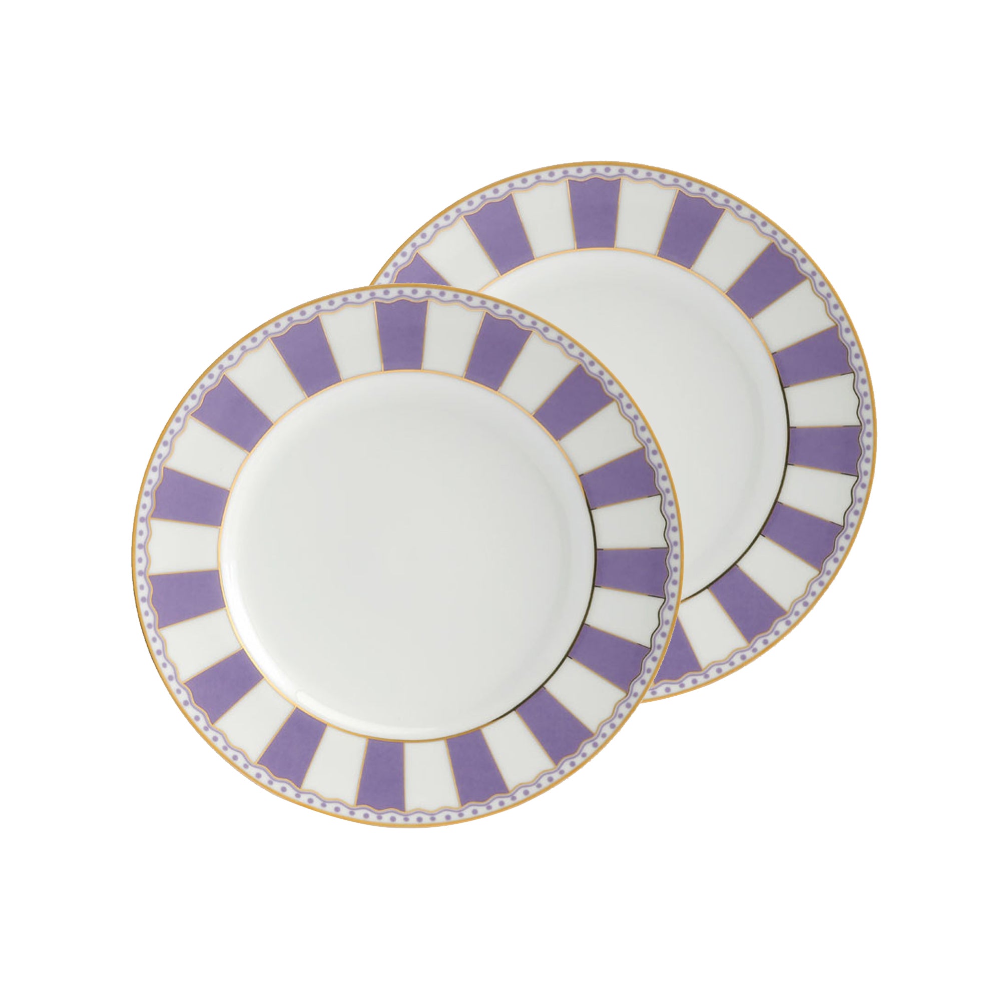Noritake Carnivale Lavender 2Pcs Cake Plate 21Cm