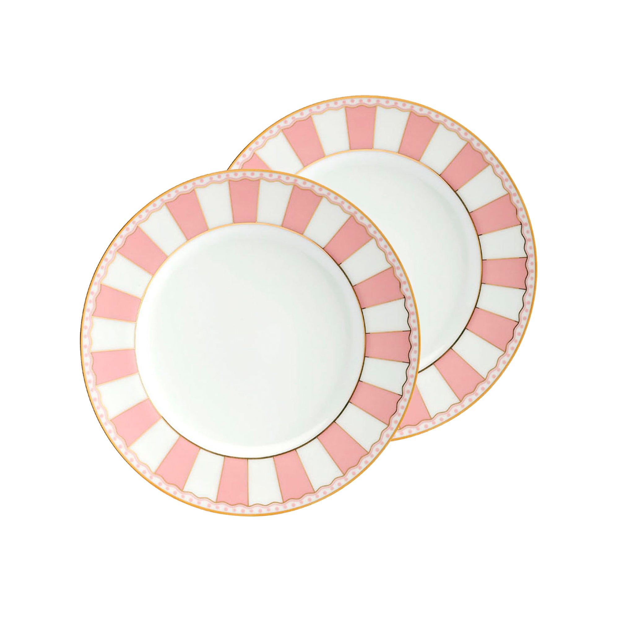 Noritake Carnivale Pink 2Pcs Cake Plate 21Cm