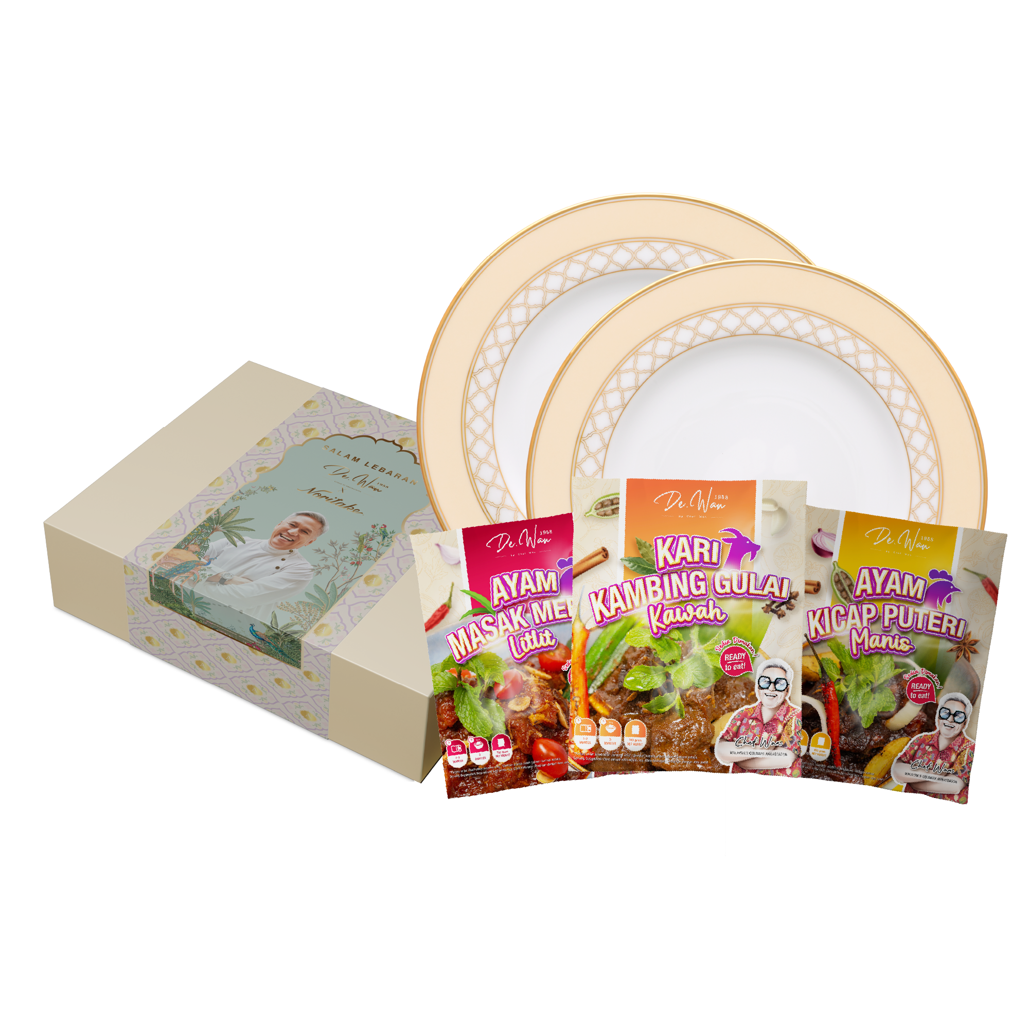 De.Wan x Noritake Raya Gift Set -Eternal Palace Plate Set