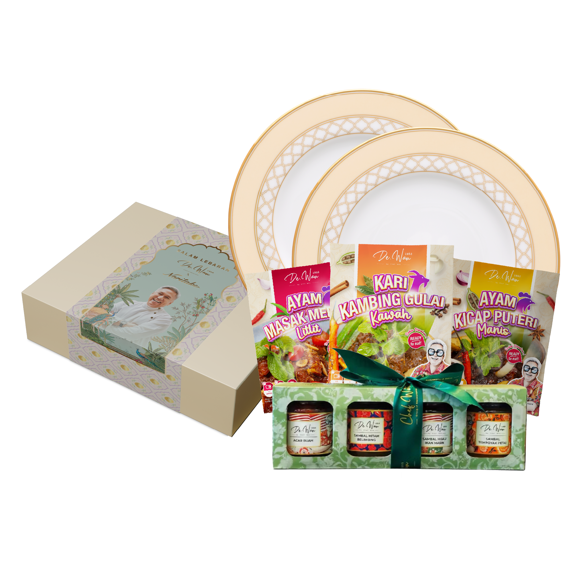 De.Wan x Noritake Raya Gift Set -Eternal Palace Plate Set