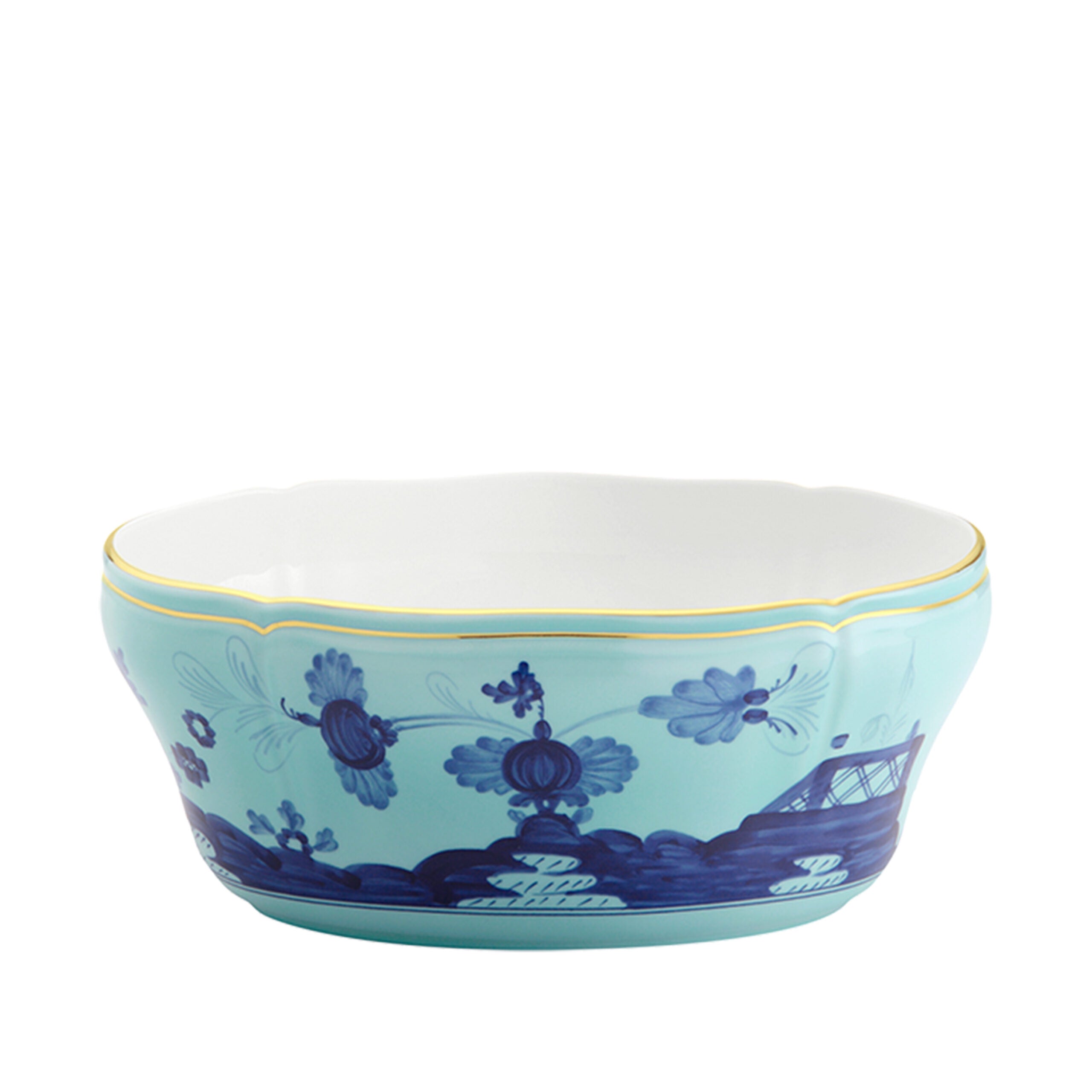 Ginori 1735 Oval Salad Bowl 25CM - Oriente Italiano Iris