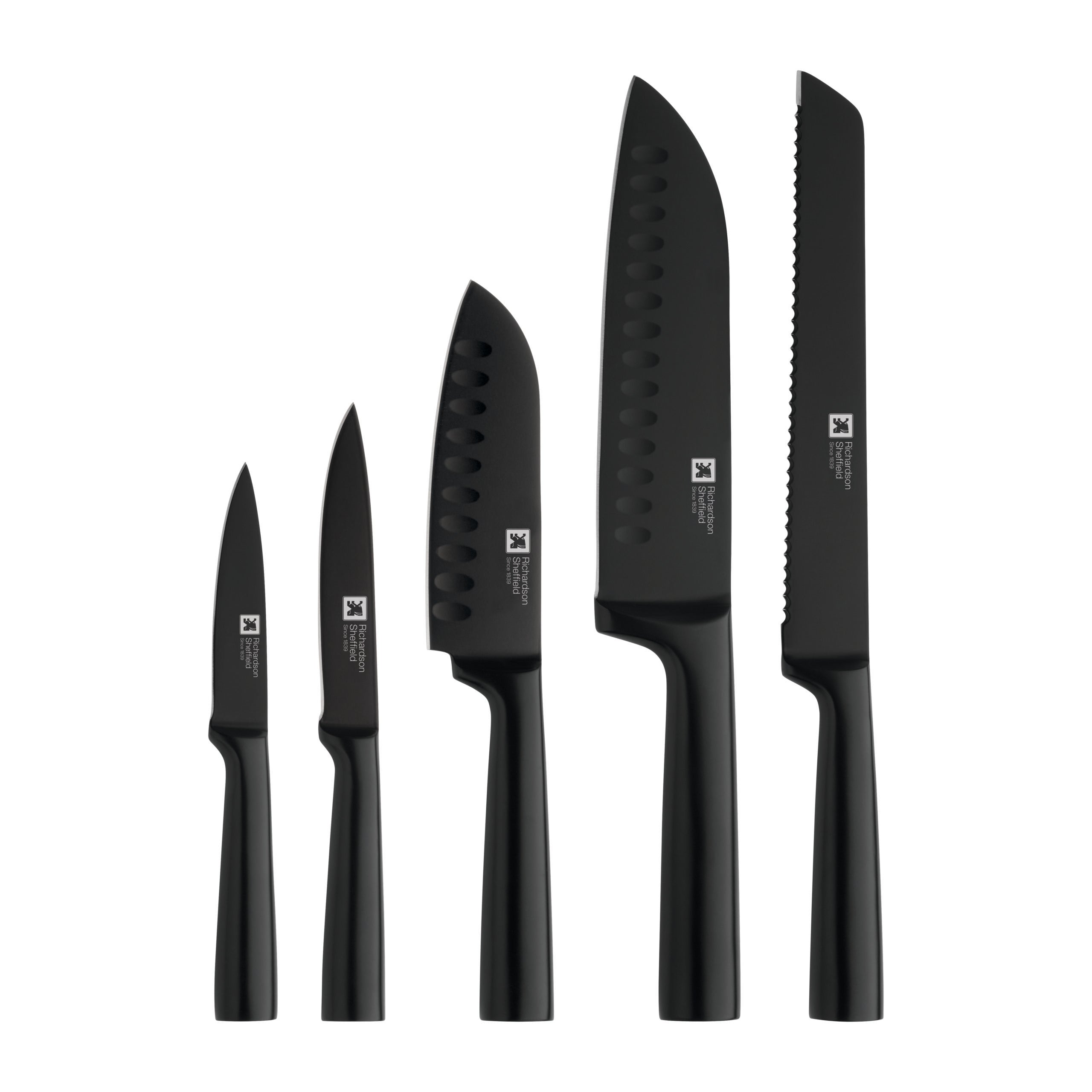 Richardson Sheffield NOX Magnetic Knife Block with 5 Piece Knife Set