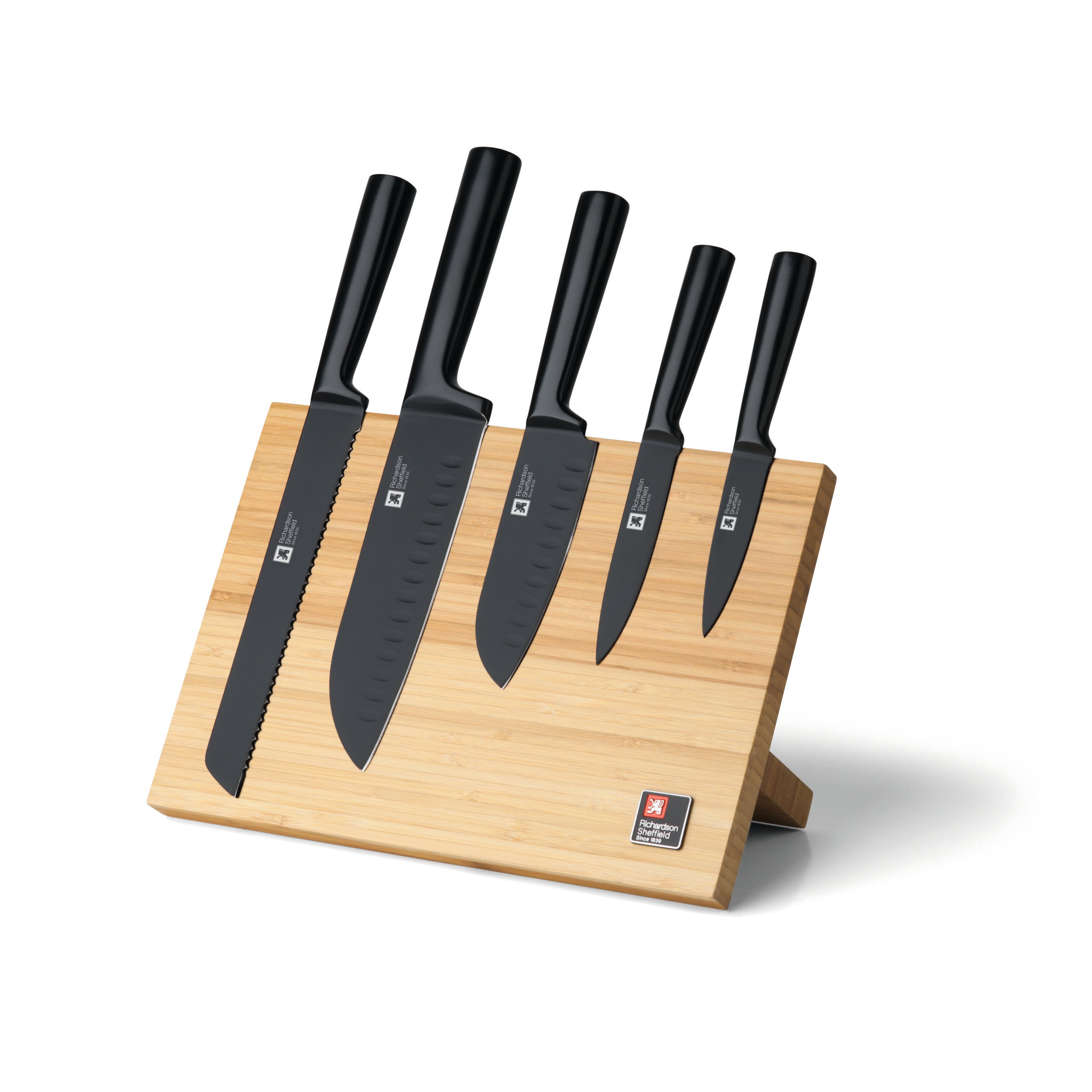 Richardson Sheffield NOX Magnetic Knife Block with 5 Piece Knife Set