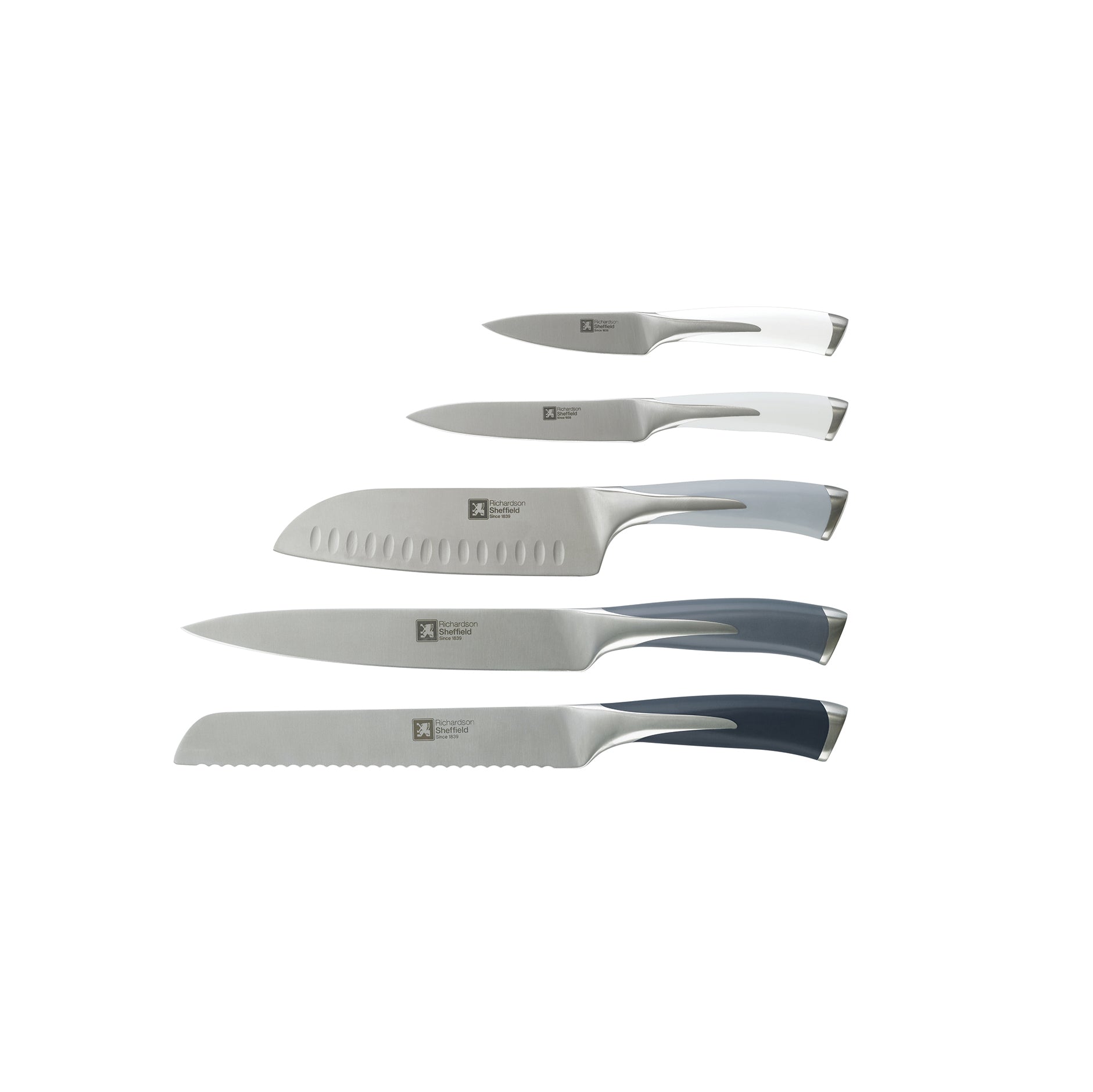 Richardson Sheffield Kyu Mono Kitchen Knife Block Set - 5Pcs