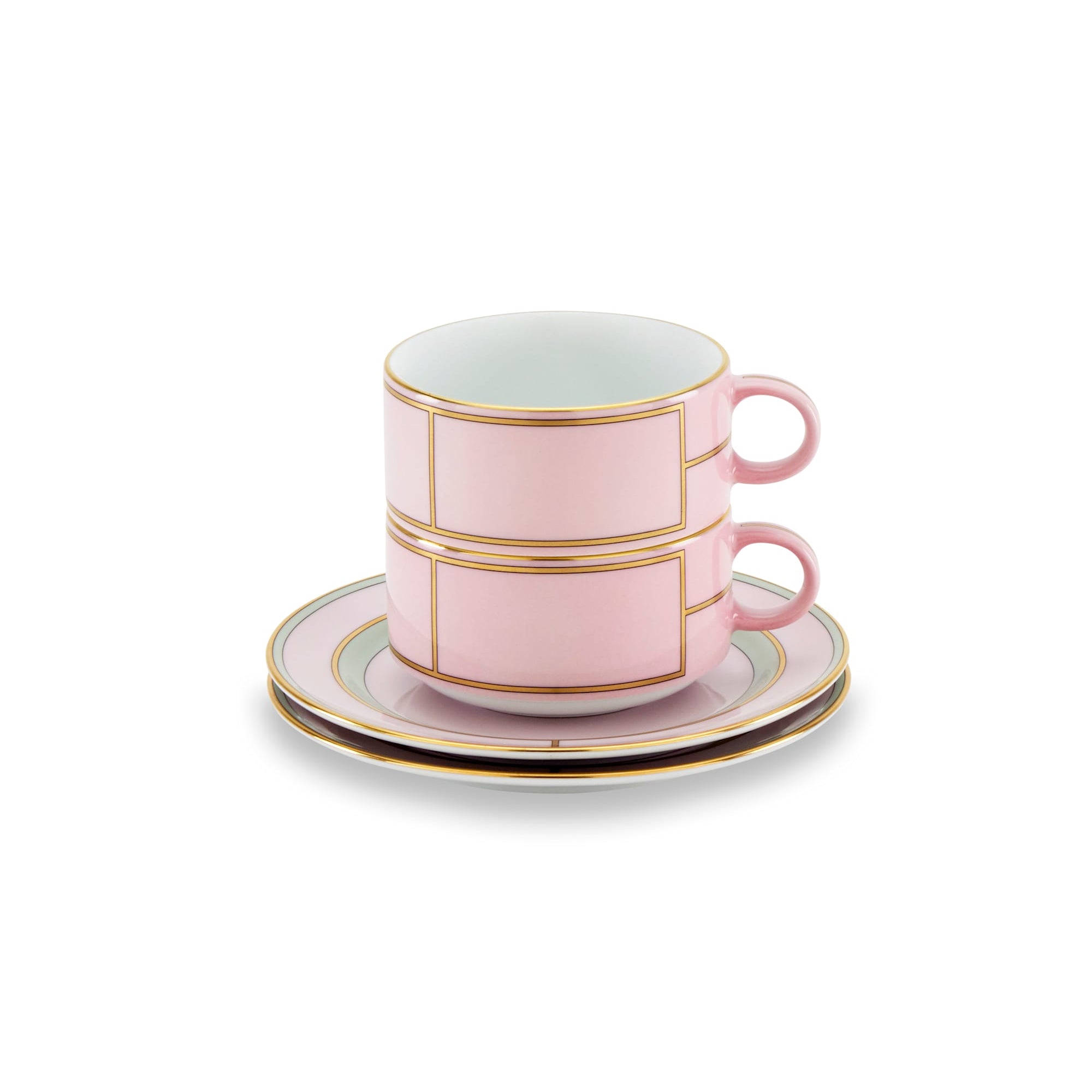 Ginori 1735 Tea Cup Set for 2 - Diva Rosa