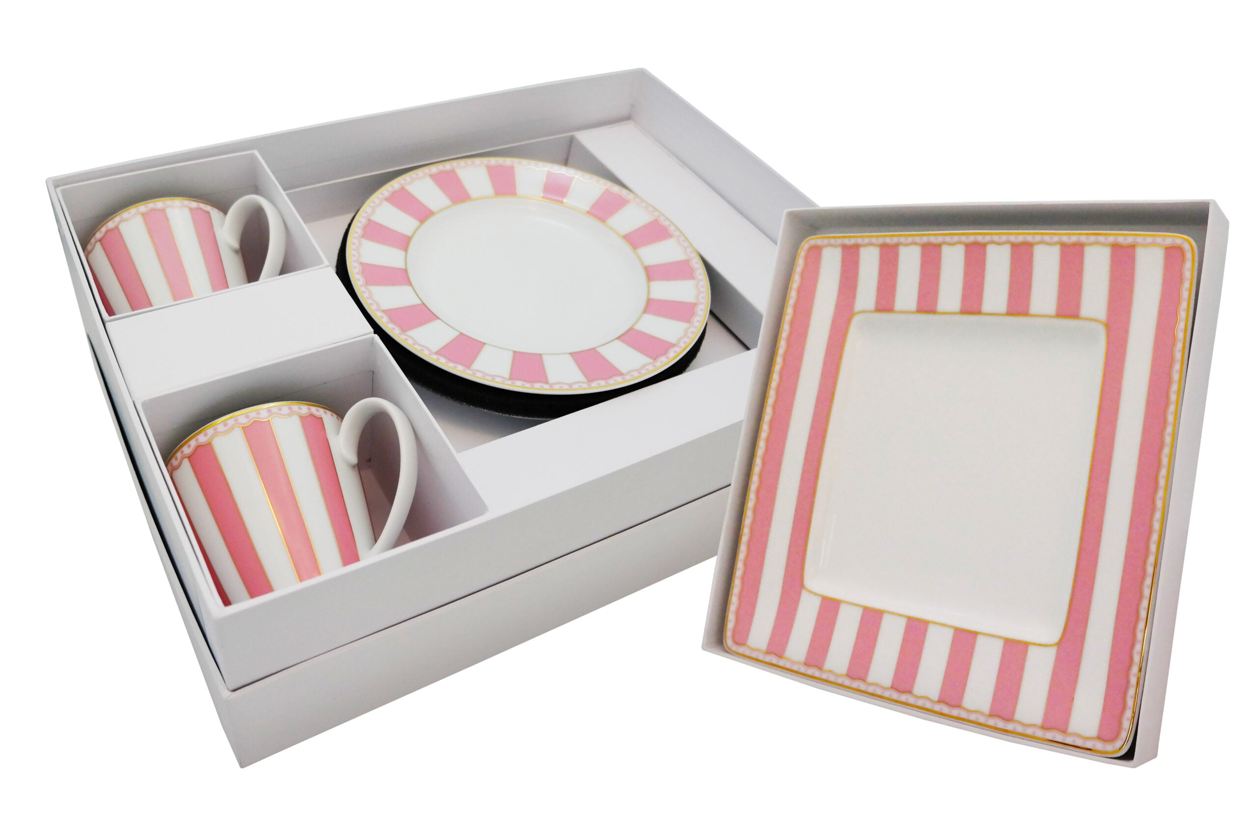 Noritake Carnivale Breakfast Set Pink W/Gift Box