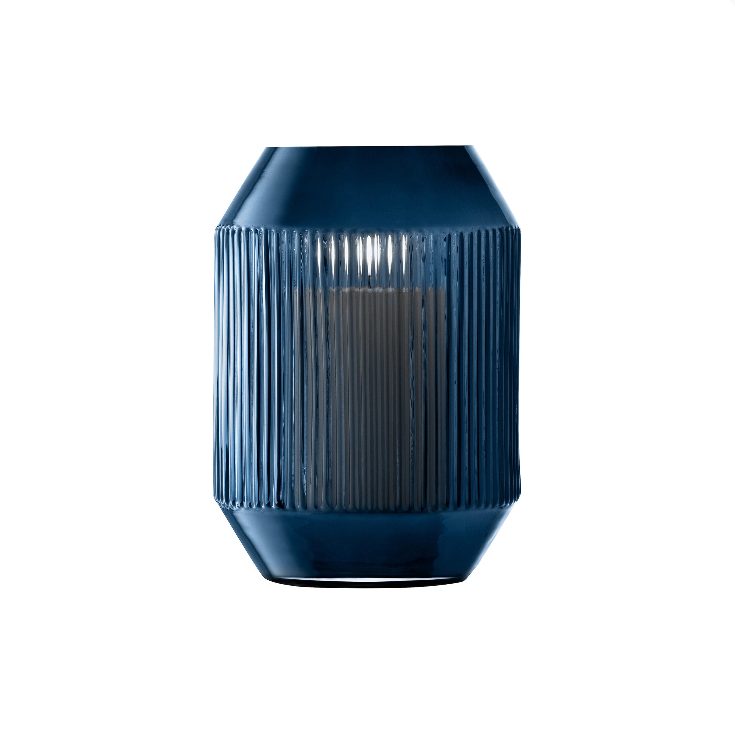LSA International Rotunda Lantern/Vase H26cm - Sapphire