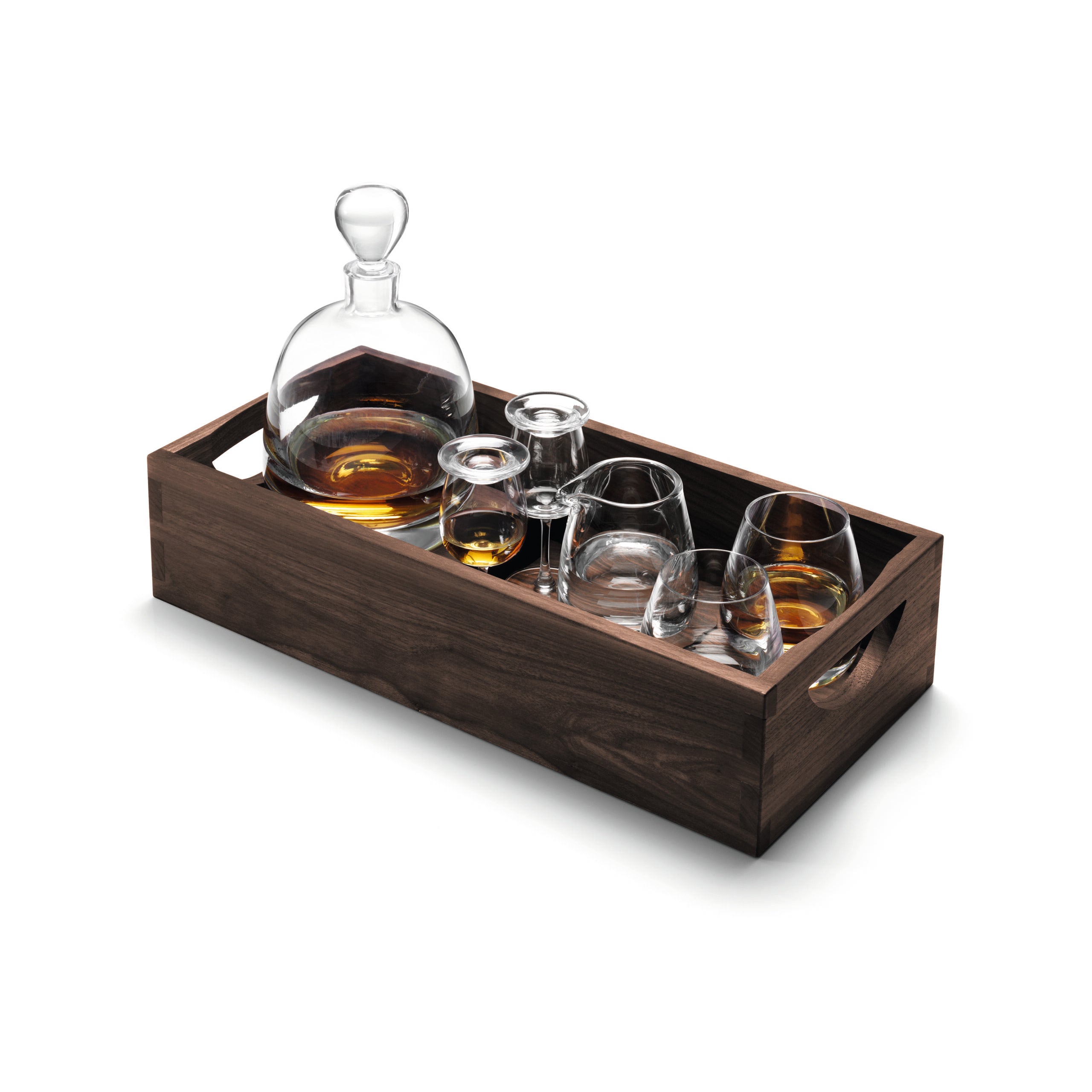 LSA International Whiskey Islay Connoisseur Set Clear & Walnut 44CM