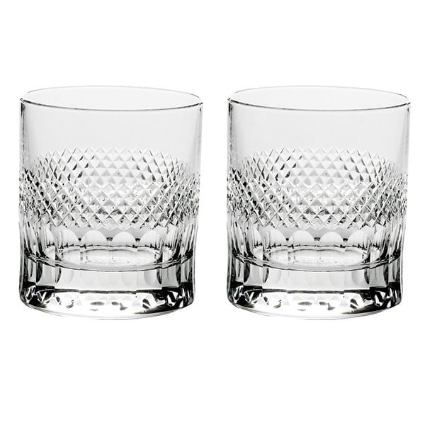 Royal Scot Crystal Diamonds - 2 Crystal Large Tumblers (Gift Boxed)