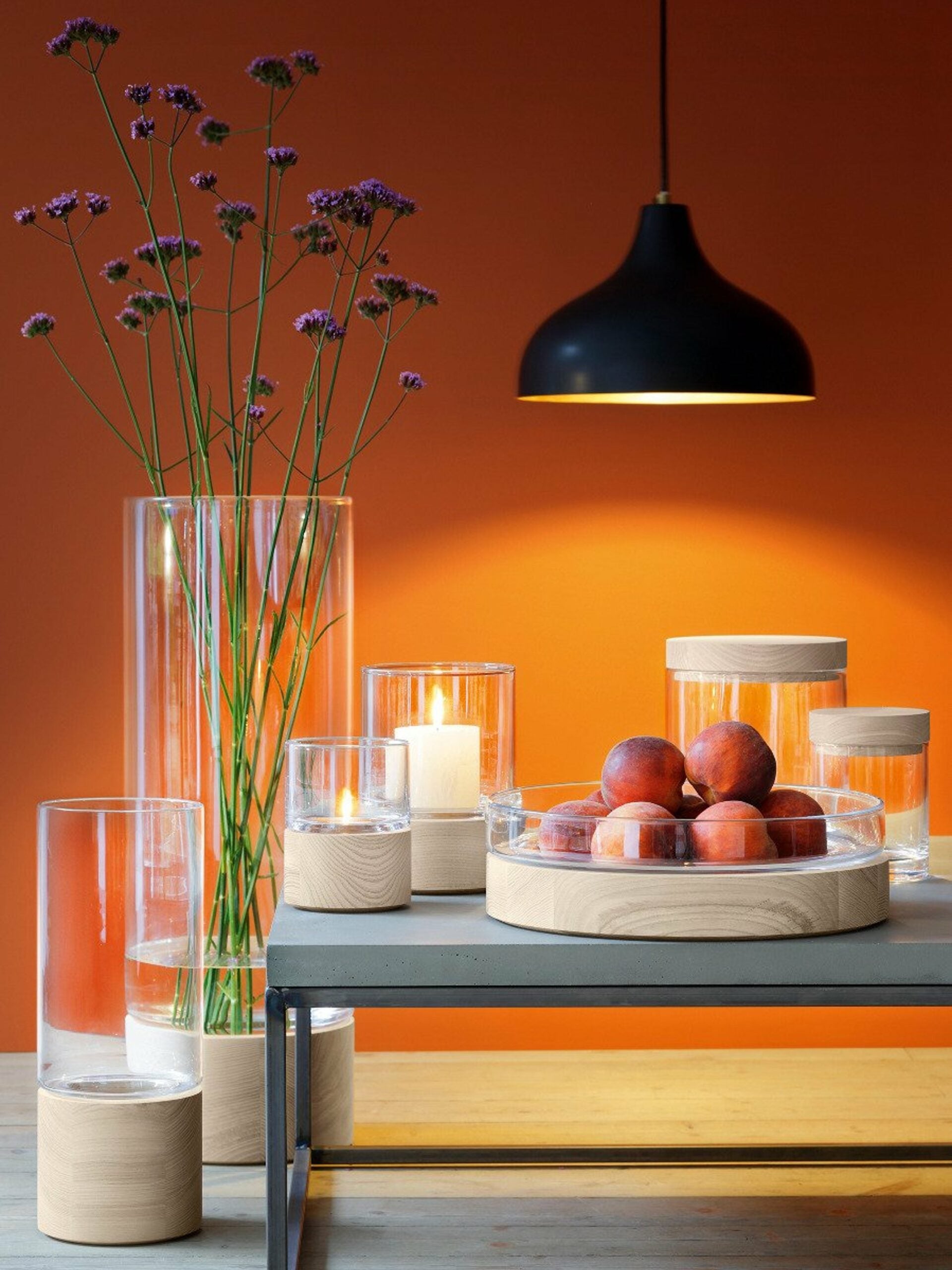 LOTTA BOWL CLEAR &amp; ASH BASE 31CM