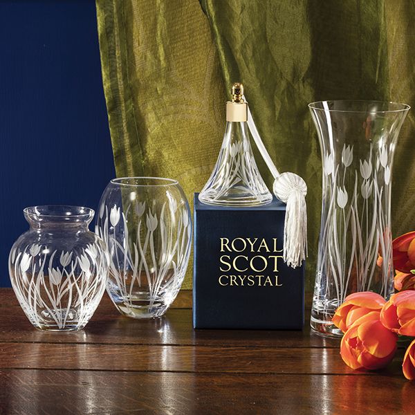 Royal Scot Crystal Wild Tulip Large Posy Vase - 180Mm (Gift Boxed)