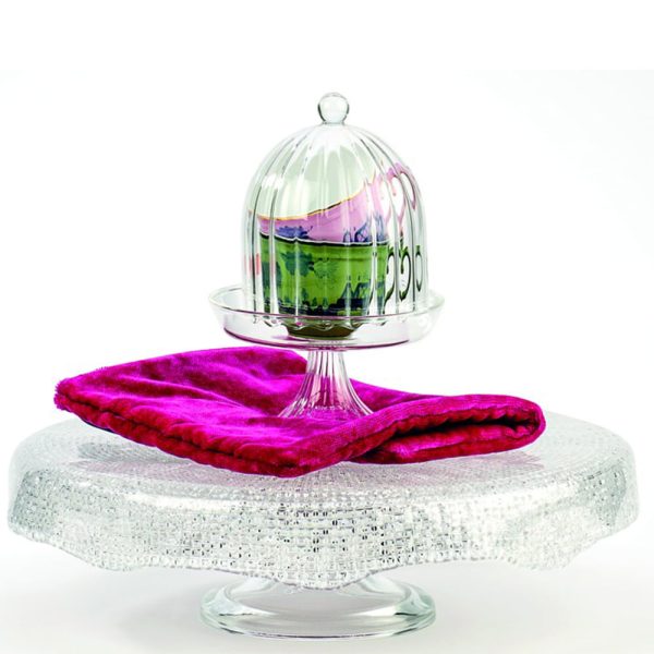 IVV Diamante' Footed Cake stand Scalloped - Clear - Image 2