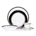 Noritake 20Pcs Dinner Set (Accent Plate) For 4 Person-Regent Platinum