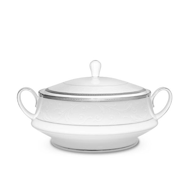 Noritake 9Pcs Dinner & Tea Set for 12 Person - Regina Platinum - Image 5