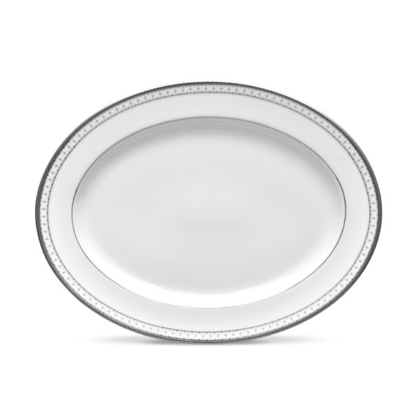 Noritake 33Pcs Dinner Set with Teapot for 6 Person - Rochester Platinum - Image 4