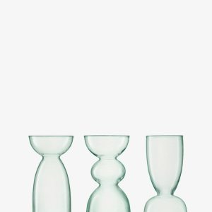 CANOPY TRIO VASE SET H13CM CLEAR