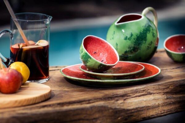 Bordallo Pinheiro Bowl Large Salad Bowl 35cm - Watermelon - Image 2